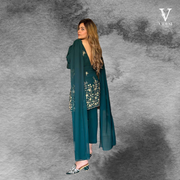 Adelina Fashionable Heavy Sequined Faux Georgette Suit with Dupatta