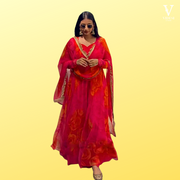 Aerin Digital Printed Heavy Georgette Gown With Salwar And Dupatta