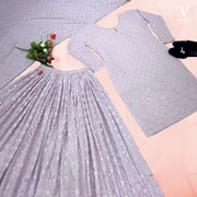 Aisha Chic Heavy Embroidered Sequined Faux Georgette Suit With Dupatta