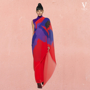 Alessa Vibrant Digital Printed Georgette Saree With Banglori Blouse