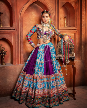 Alexandra Digital Printed Heavy Muslin Cotton Lehenga