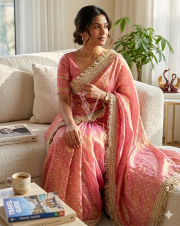 Carissa Moss silk with Jaquard Butti Saree