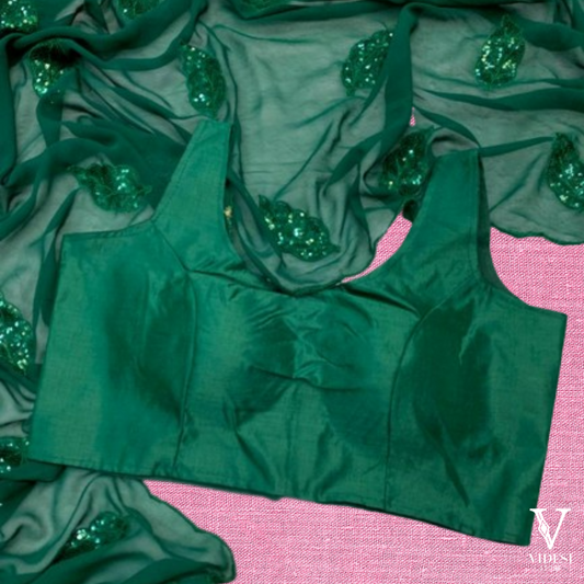 Celestina Chic Embroidered Sequined Faux Georgette Saree