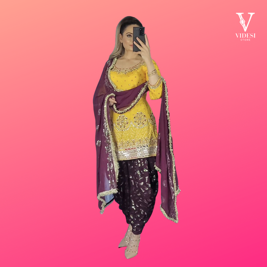 Claire Premium Heavy Embroidered Faux Georgette Suit With Dupatta