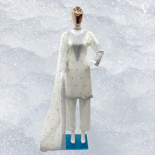 Eden Delicate Embroidered Heavy Faux Georgette Suit With Dupatta