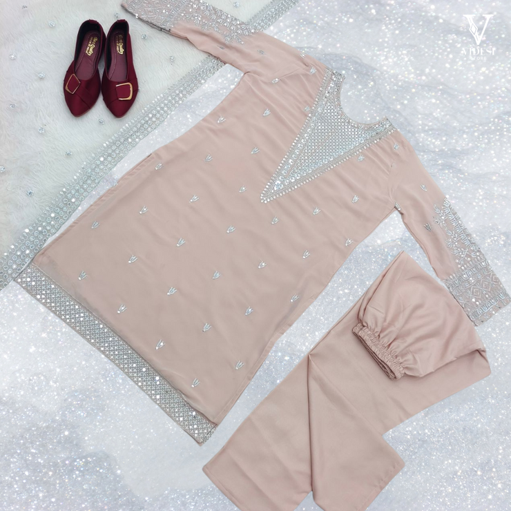 Eden Delicate Embroidered Heavy Faux Georgette Suit With Dupatta
