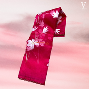 Evita Dreamy Hand Painted Hibiscus Rose On Pure Silk Organza Saree