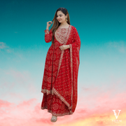 Feliz Refined Digital Printed Faux Georgette With Real Mirror Handwork Suit with Dupatta