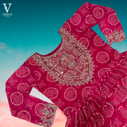 Feliz Refined Digital Printed Faux Georgette With Real Mirror Handwork Suit with Dupatta