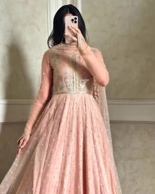 Iris Faux Georgette Embroidered Sequined Lehenga With Soft Butterfly Net Dupatta