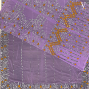 Kathryn Vibrant Purple Sequined Embroidered Faux Georgette Saree