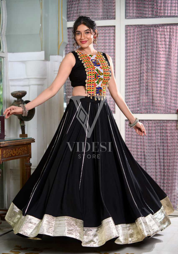 Amira Rayon Fabric With Gamthi And Kodi Work Lehenga