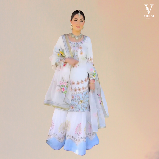 Kelsey Stunning Sequined Faux Georgette Suit With Digital Printed Dupatta