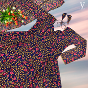 Laila Refined Digital Printed Heavy Embroidered Faux Georgette Gown with Dupatta
