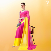 Liezel Striking Digital Printed Georgette Saree With Banglori Silk Blouse