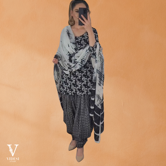 Luisa Elegant Full Sleeve Digital Printed Faux Georgette Suit with Dupatta