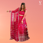 Mariela Radiant Soft Net Embroidered Sequined Lehenga