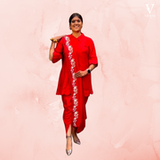 Nelia Stylish Heavy Parampara Silk Suit with Dhoti Pants and Dupatta