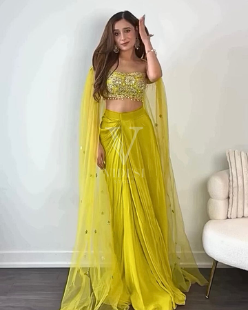 Stef Vibrant Sequined Chinon Silk Three-Piece Set