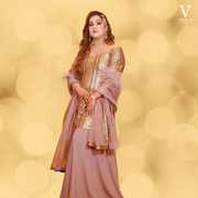 Zarina Dreamy Sequined Faux Georgette Suit With Heavy Net Dupatta