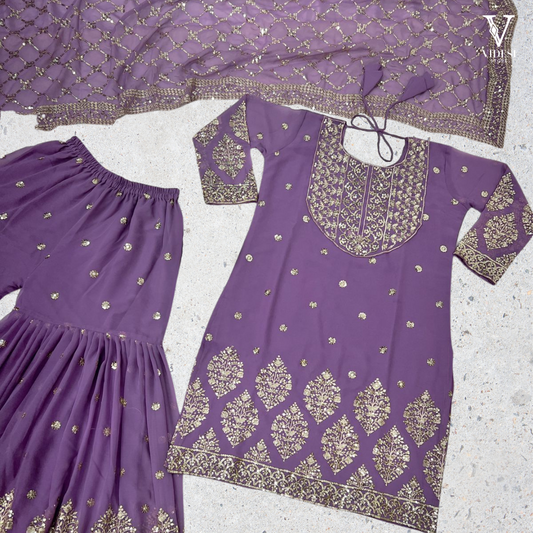 Zelena Chic Embroidered Heavy Faux Georgette Suit With Dupatta