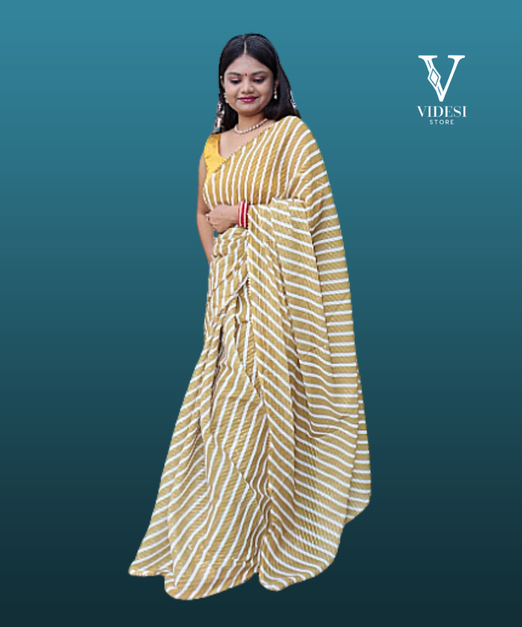 Rhian Striking Silk Satin with Digital Work Crochet Premium Georgette Saree
