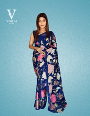 Chara Premium Georgette Phantom Silk Sequined Saree