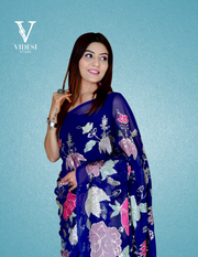 Chara Premium Georgette Phantom Silk Sequined Saree