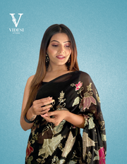 Chara Premium Georgette Phantom Silk Sequined Saree