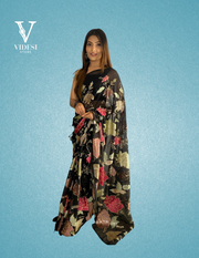 Chara Premium Georgette Phantom Silk Sequined Saree
