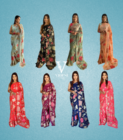 Chara Premium Georgette Phantom Silk Sequined Saree