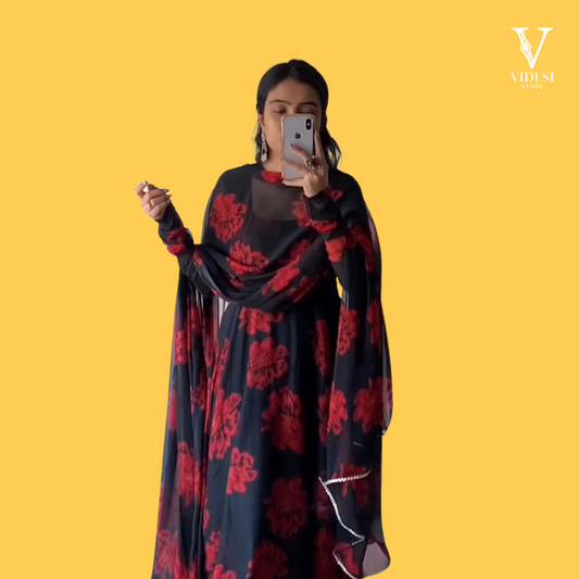 Dolores Digital Printed Heavy Faux Georgette Anarkali Suit