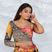 Irina Chic Printed Embroidered Faux Georgette Lehenga with Soft Net Dupatta