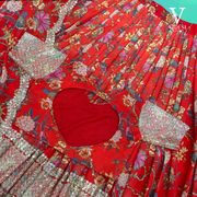 Janya Classic Digital Printed Embroidered Sequined Faux Georgette Lehenga