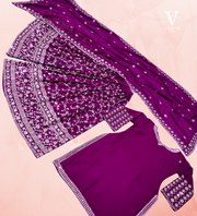 Kehlani Stunning Heavy Embroidered Faux Georgette with Palazzo and Dupatta