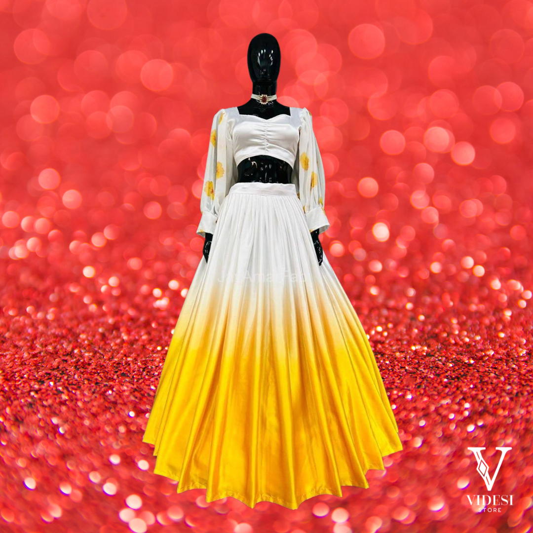 Natalie Satin Silk Digital Printed Lehenga With Faux Georgette Choli