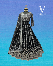 Navi Classic Full Sleeve Embroidered Moti Lace Border Sequined Lehenga