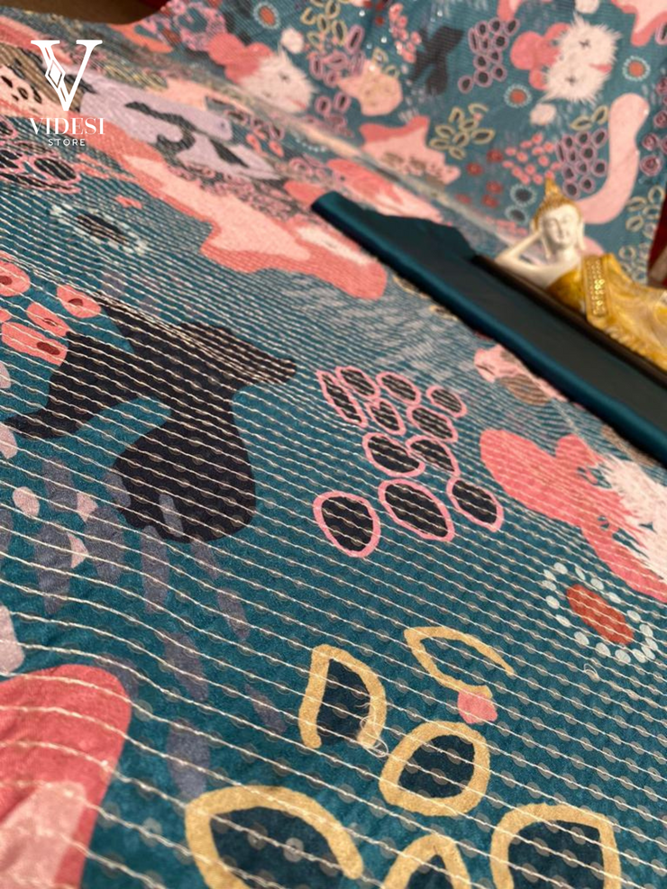 Priya Eye-Catching Devsena Silk with Vichitra Print Banglori Saree