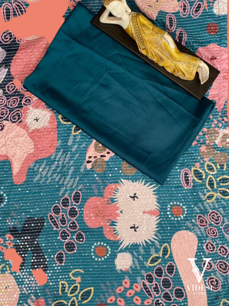 Priya Eye-Catching Devsena Silk with Vichitra Print Banglori Saree