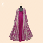 Ramona Modern Heavy Faux Georgette Gown with Jacket