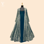 Ramona Modern Heavy Faux Georgette Gown with Jacket