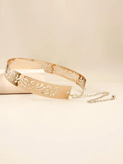 Rose Scallop Metal Belt