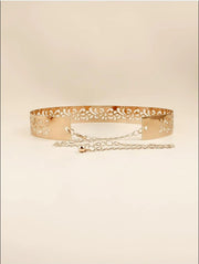 Rose Scallop Metal Belt