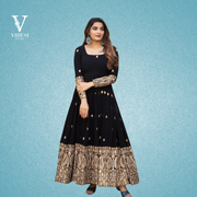 Surya Full Sleeve Faux Georgette Embroidered Heavy Net Dupatta with Micro Cotton Inner Gown