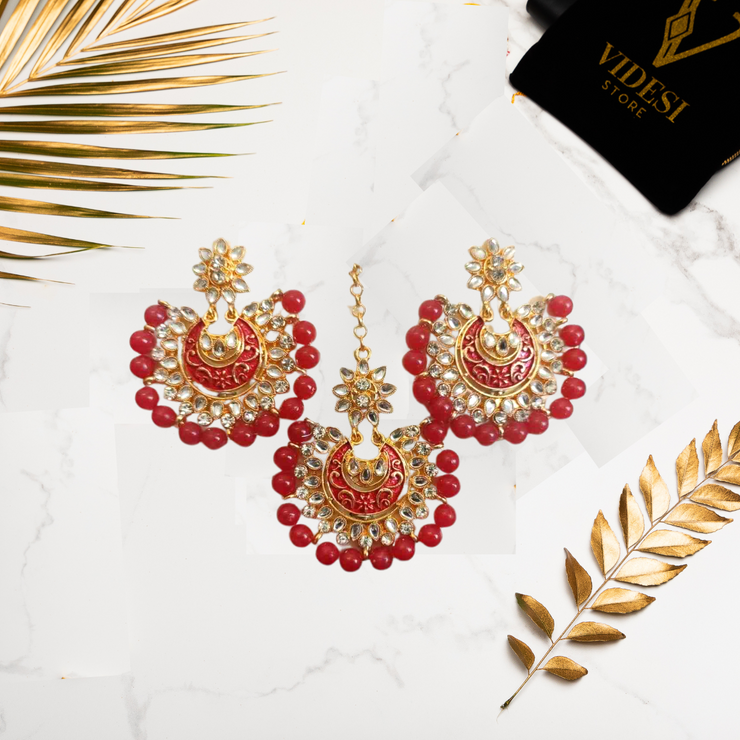 Ananya Earrings & Tikka Set