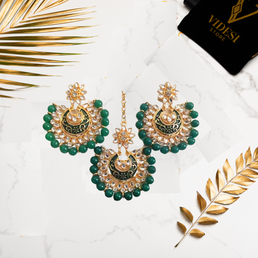 Ananya Earrings & Tikka Set