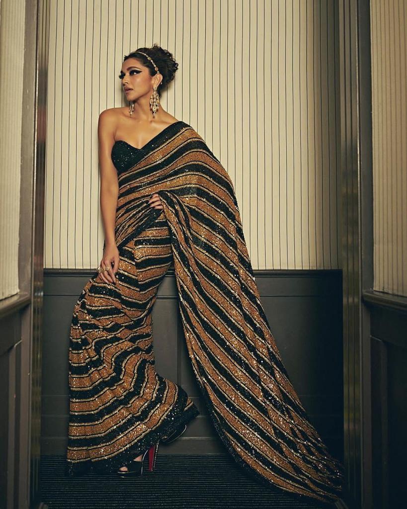 Buy Party Wear Cocktail Georgette Sequins Saree Online – Sunasa