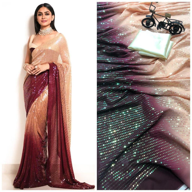 Designer Ombré Sequins Saree